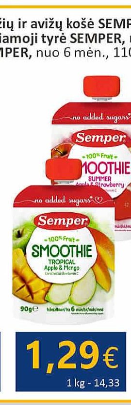 Geriamoji tyrė SEMPER, 90 g