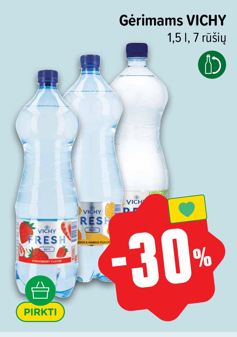 Gėrimams VICHY, 1.5 l