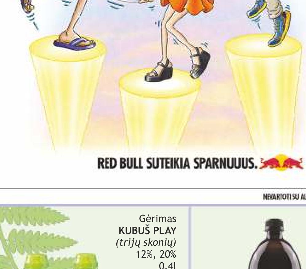 Gėrimas KUBUS PLAY, 0.4 l