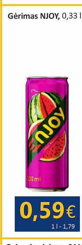 Gėrimas NJOY, 0.33 l
