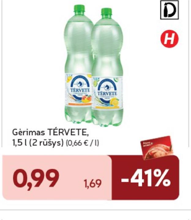 Gėrimas TĖRVETE, 1.5 l