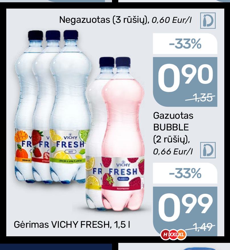Gėrimas VICHY FRESH, 1.5 l