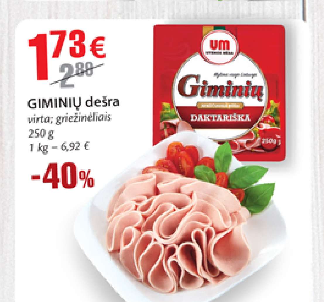 GIMINIŲ dešra, 250 g