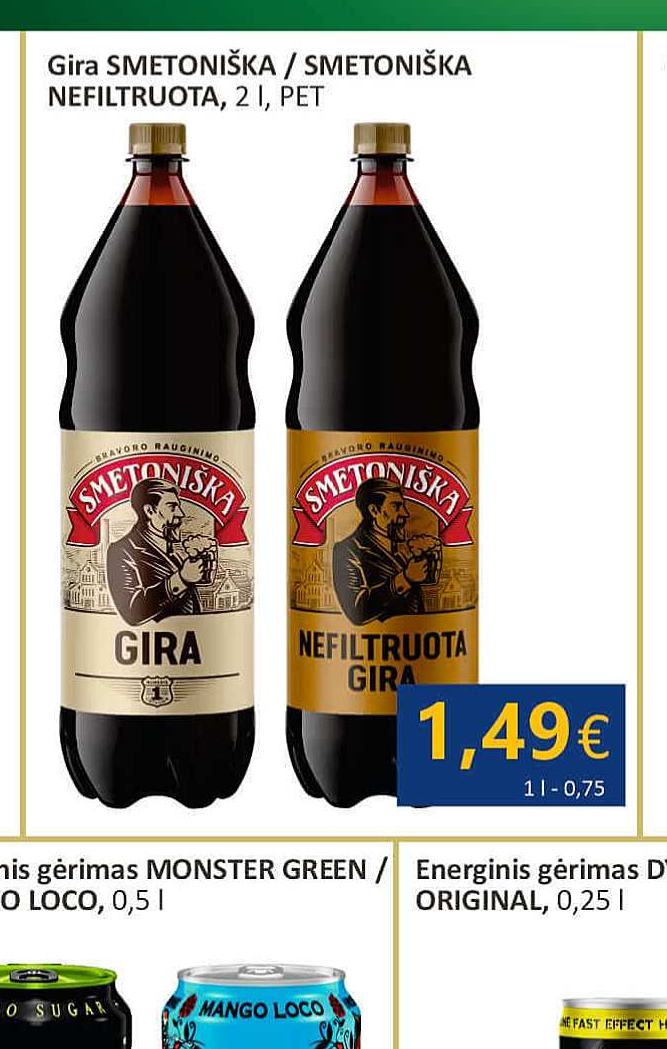 Gira SMETONIŠKA / SMETONIŠKA NEFILTRUOTA, 2 l