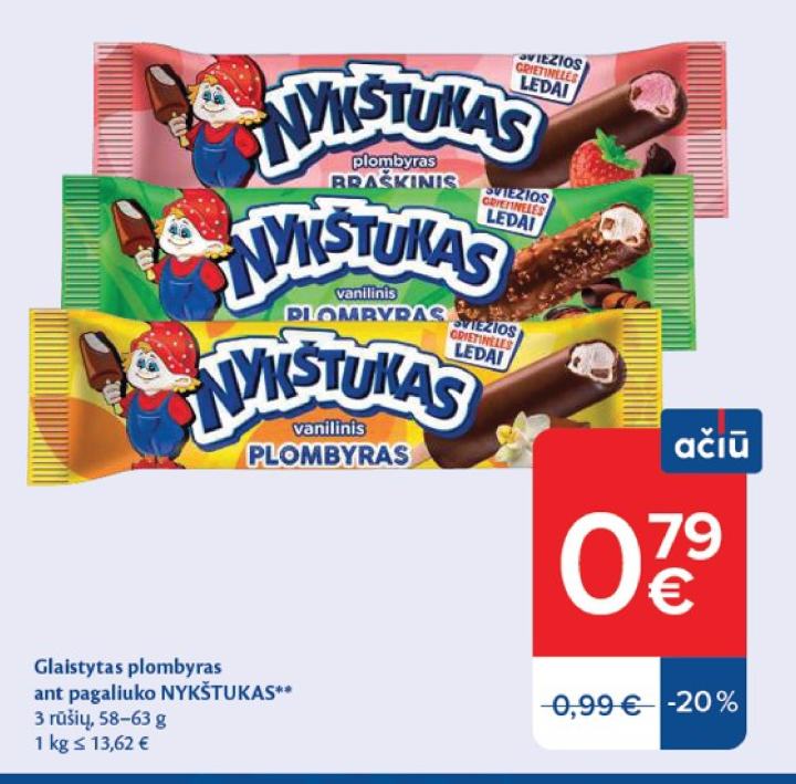Glaistytas plombyras ant pagaliuko NYKŠTUKAS, 63 g