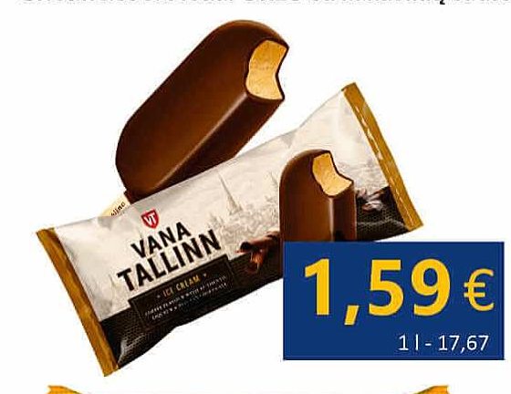 Glaistyti vaniliniai ledai VANA TALLINN likerio sk., 90 ml