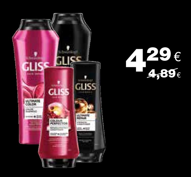 GLISS plaukų priežiūros priemonėms