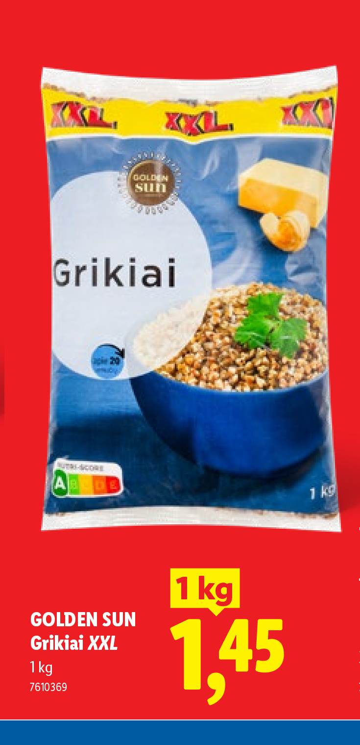 GOLDEN SUN Grikiai XXL, 1 kg