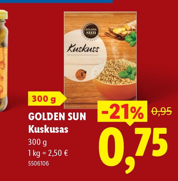 GOLDEN SUN Kuskusas, 300 g