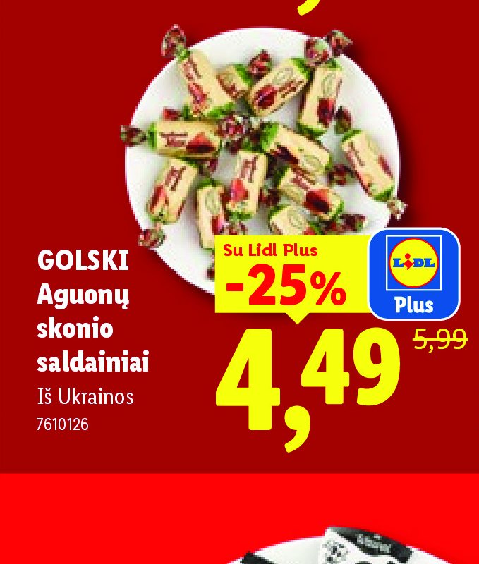 GOLSKI Aguonų skonio saldainiai