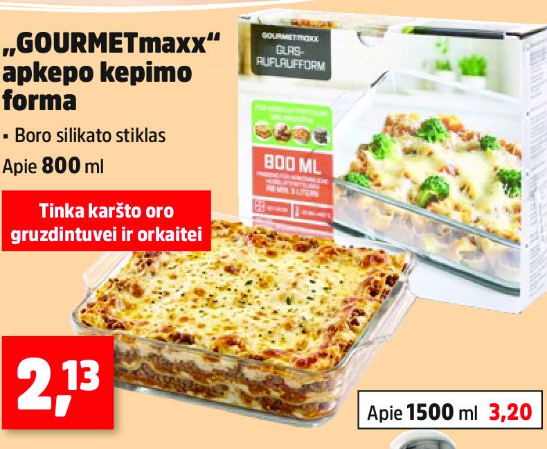 „GOURMETmaxx“ apkepo kepimo forma, 800 ml