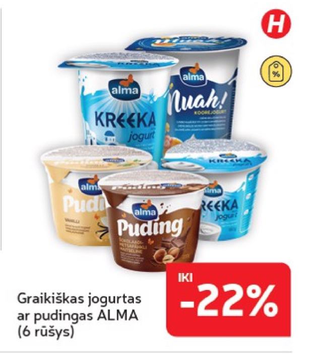 Graikiškas jogurtas ar pudingas ALMA