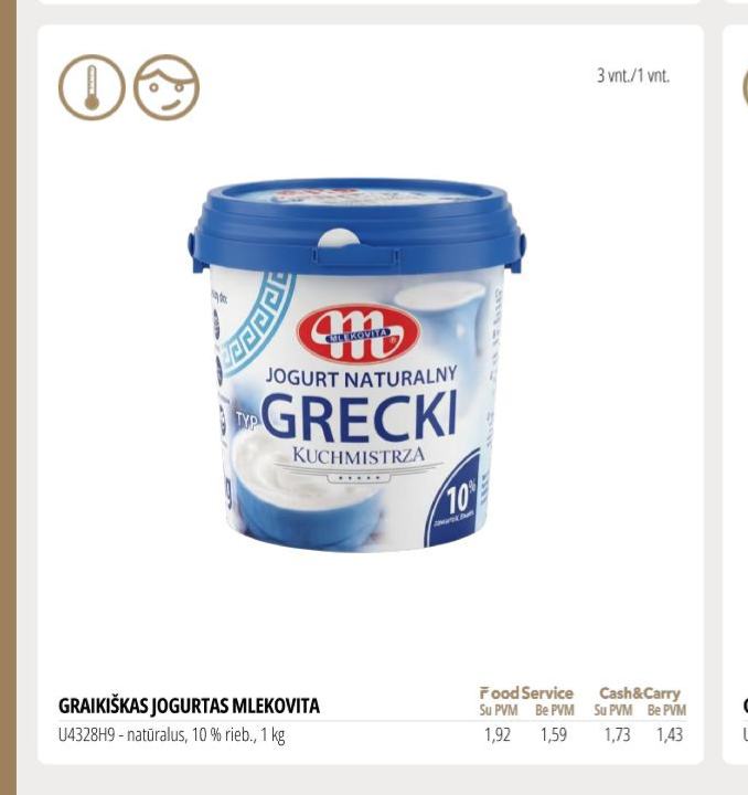 GRAIKIŠKAS JOGURTAS MLEKOVITA, 1 kg