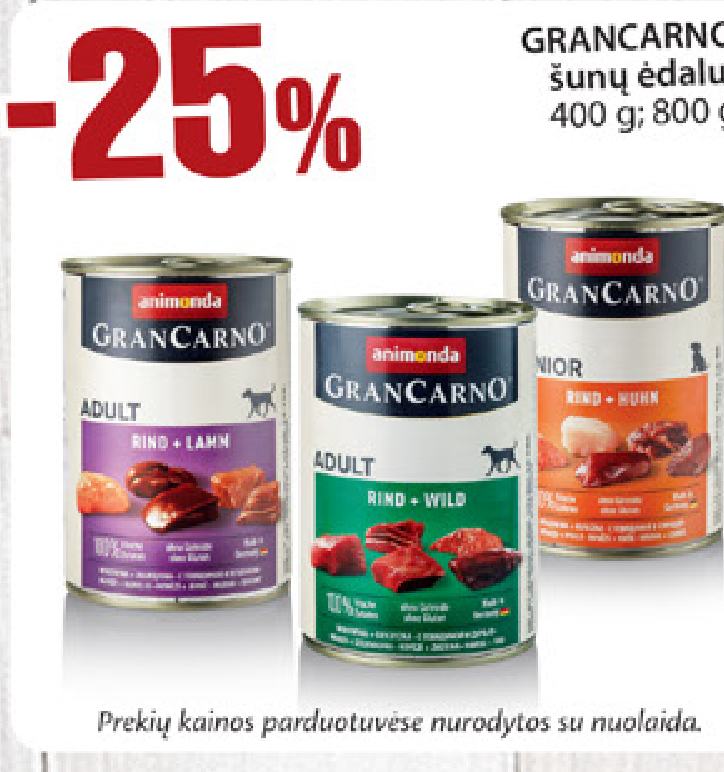 GRANCARNO šunų ėdalui, 400 g