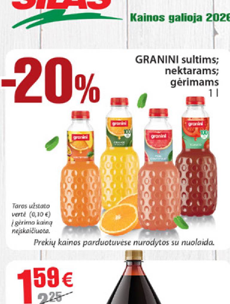 GRANINI sultims; nektarams; geriamams