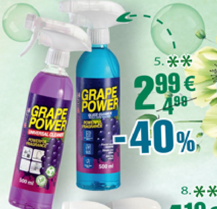 GRAPE POWER universalus, stiklų valiklis, 0.5 l