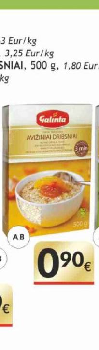 Greitai paruošiami AVIŽINIAI DRIBSNIAI, 500 g