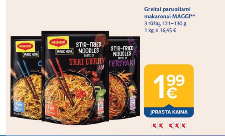 Greitai paruošiami makaronai MAGGI, 130 g