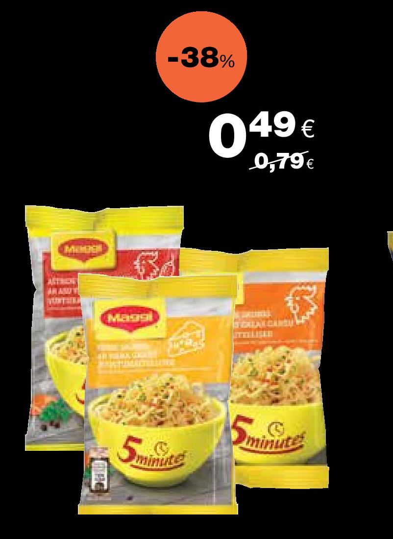 Greitai paruošiamiems makaronams Maggi