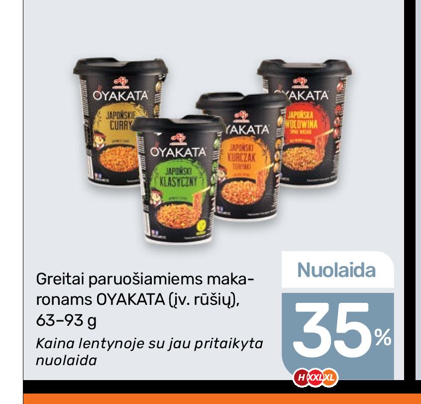Greitai paruošiamiems makaronams OYAKATA (įv. rūšių), 93 g