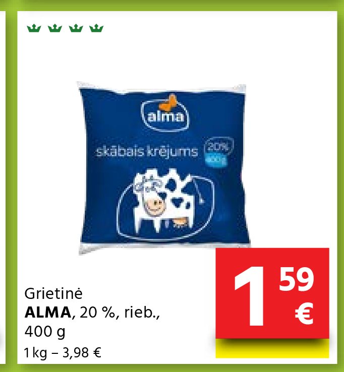 Grietinė ALMA, 400 g