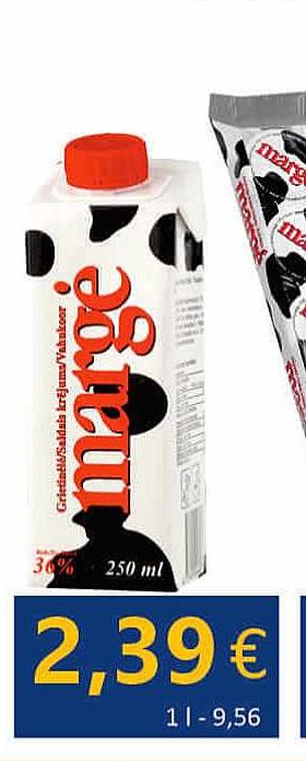 Grietinėlė MARGĖ, 250 ml