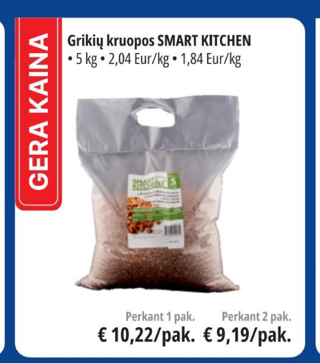 Grikių kruopos SMART KITCHEN, 5 kg