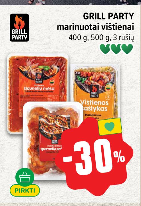 GRILL PARTY marinuotai vištienai, 400 g