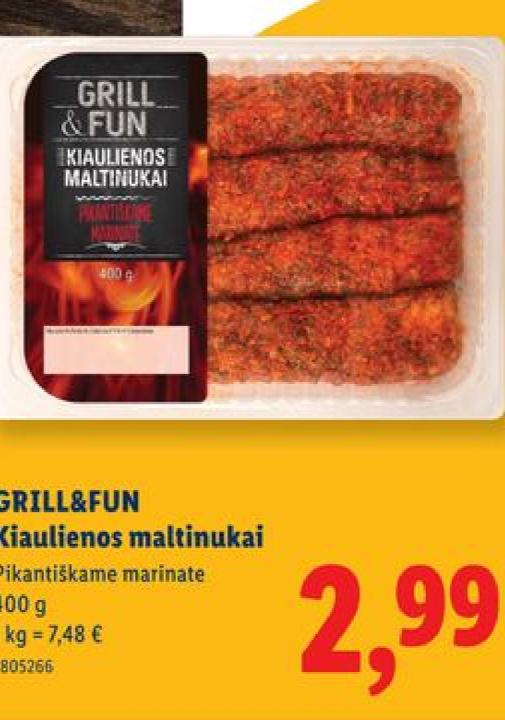 GRILL&FUN Kiaulienos maltinukai, 400 g