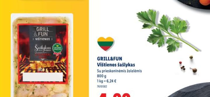 GRILL&FUN Vištienos šašlykas, 800 g