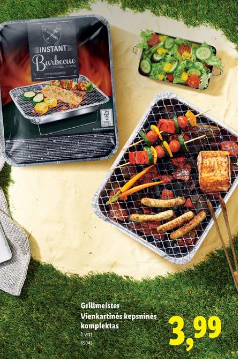 Grillmeister Vienkartinės kepsninės komplektas, 1 vnt