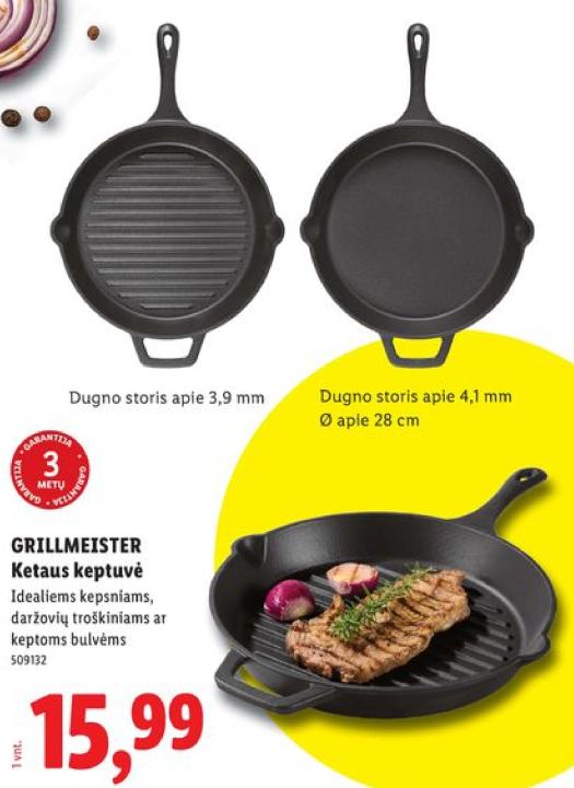 GRILMEISTER Ketaus keptuvė, 3.9 mm