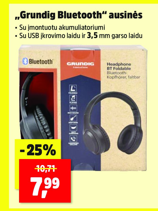 „Grundig Bluetooth“ ausinės