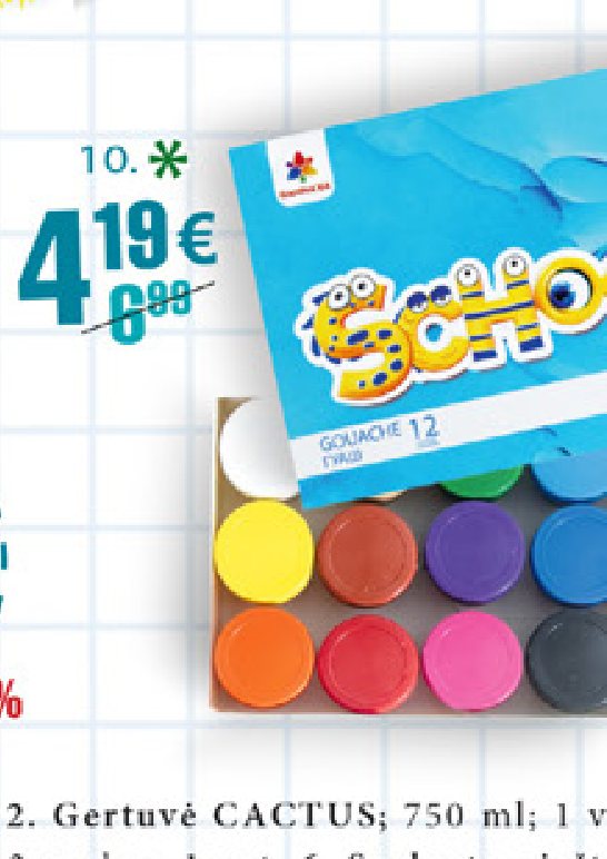 Guašas GAMMA, 1 dėž.