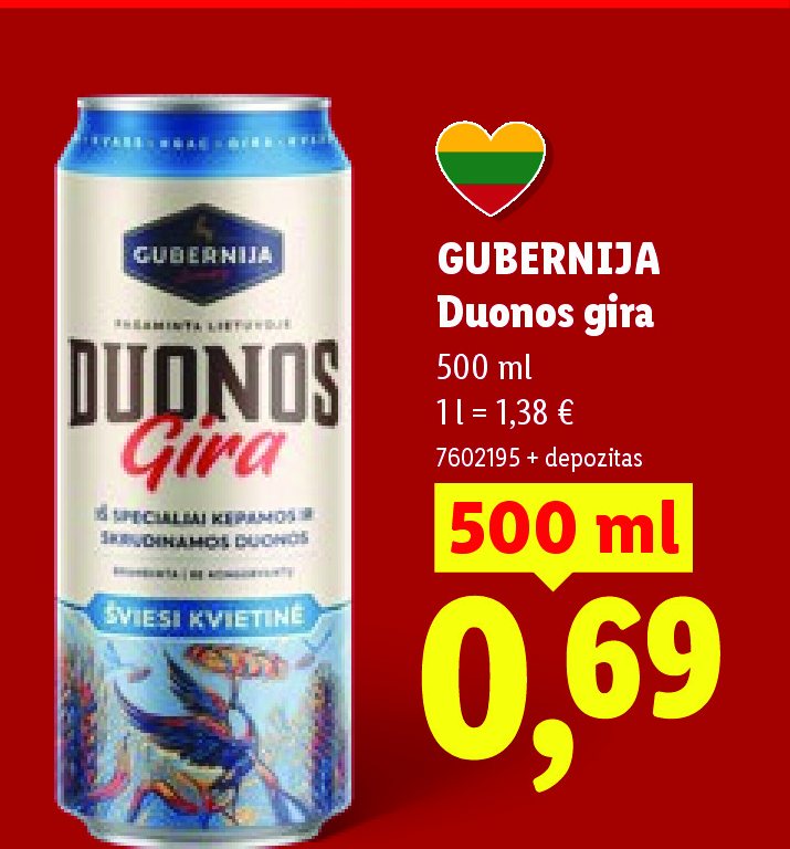 GUBERNIJA Duonos gira, 500 ml