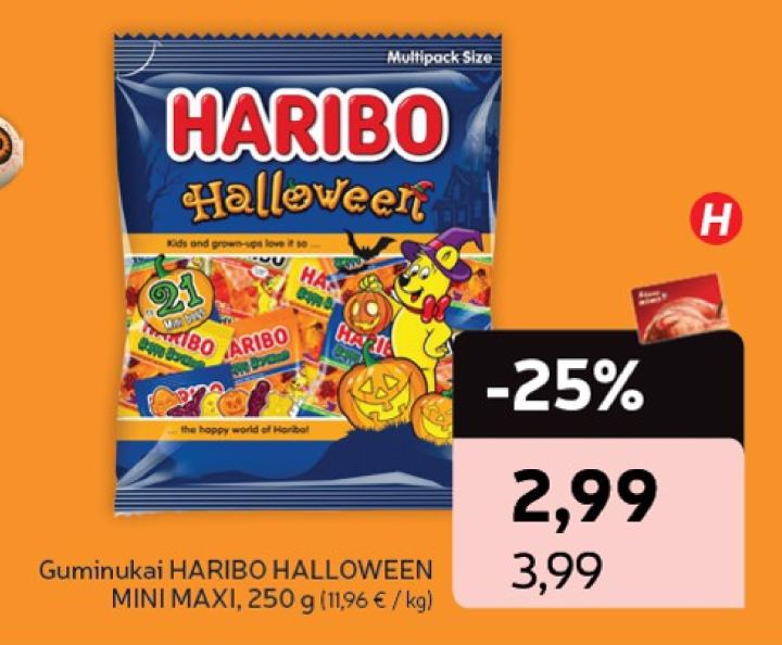 Guminukai HARIBO HALLOWEEN MINI MAXI, 250 g