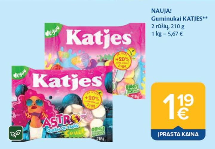 Guminukai KATJES, 210 g