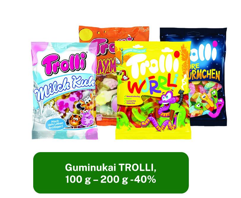 Guminukai TROLLI, 100 g - 200 g