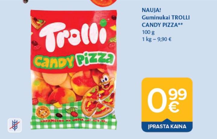 Guminukai TROLLI CANDY PIZZA, 100 g