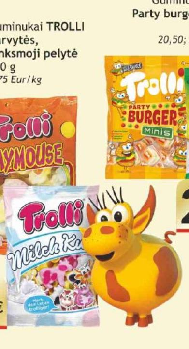 Guminukai TROLLI Karvytės, Linksmoji pelytė, 200 g