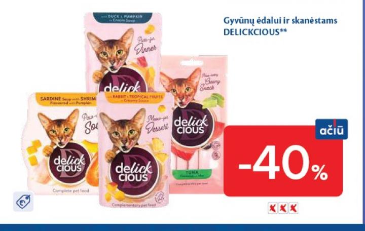 Gyvūnų ėdalui ir skanėstams DELICKCIOUS