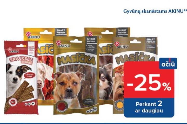 Gyvūnų skanėstams AKINU