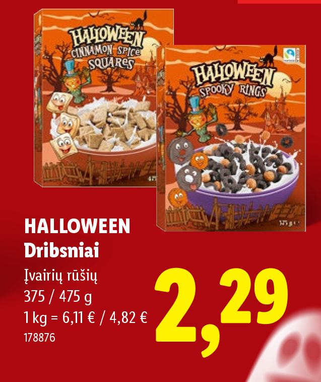 HALLOWEEN Dribsniai, 475 g