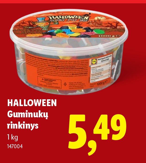 HALLOWEEN Guminukų rinkinys, 1 kg