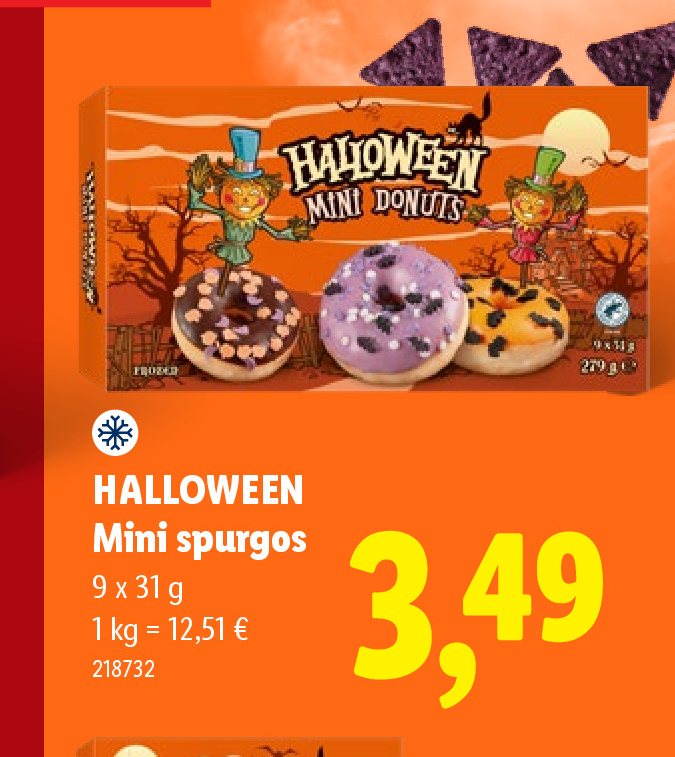 HALLOWEEN Mini spurgos, 9 x 31 g
