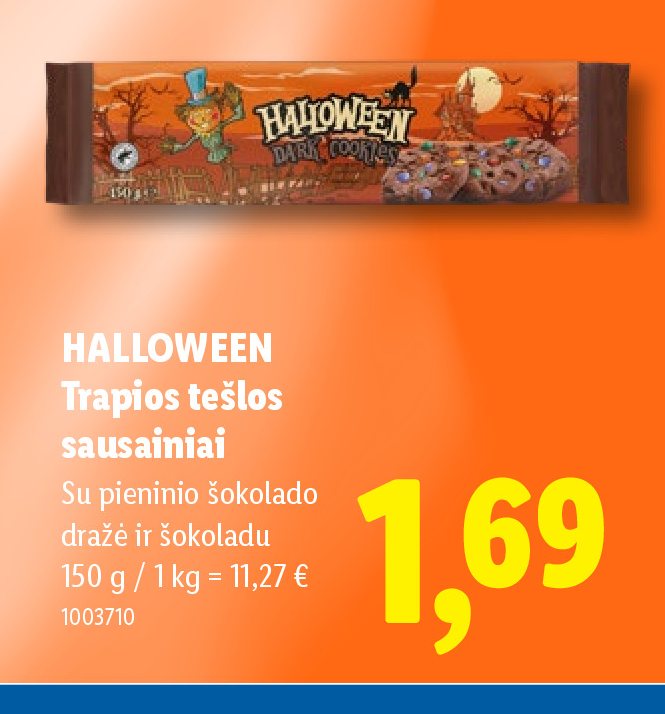 HALLOWEEN Trapios tešlos sausainiai, 150 g