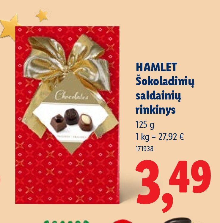 HAMLET Šokoladinių saldainių rinkinys, 125 g