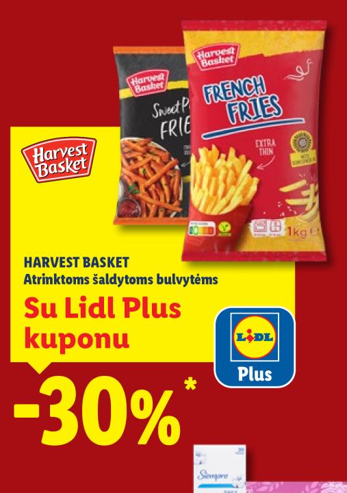 HARVEST BASKET Atrinktoms šaldytoms bulvytėms