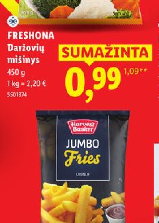 HARVEST BASKET Bulvytės Jumbo, 1 kg