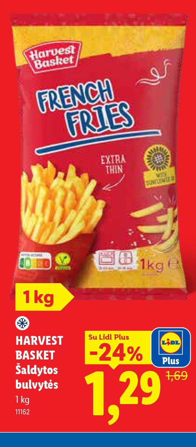 HARVEST BASKET Šaldytos bulvytės, 1 kg